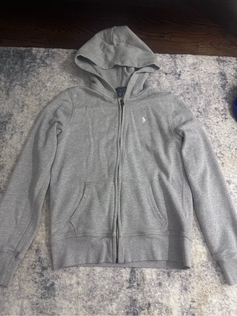 Ralph Lauren Kids Light Grey Zip-Up Hoodie
